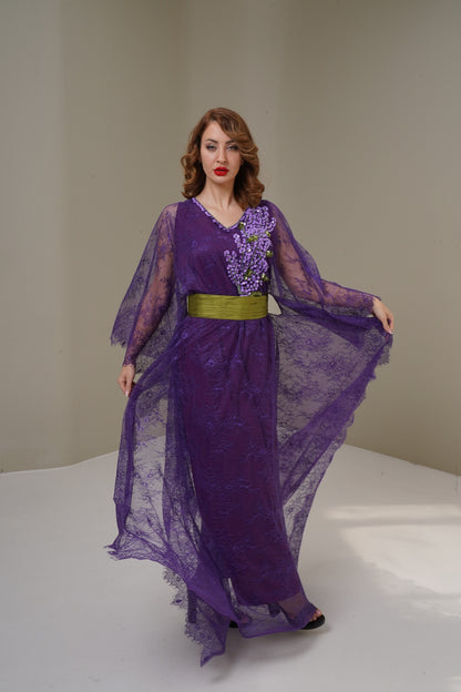 Purple lace Jalabiya